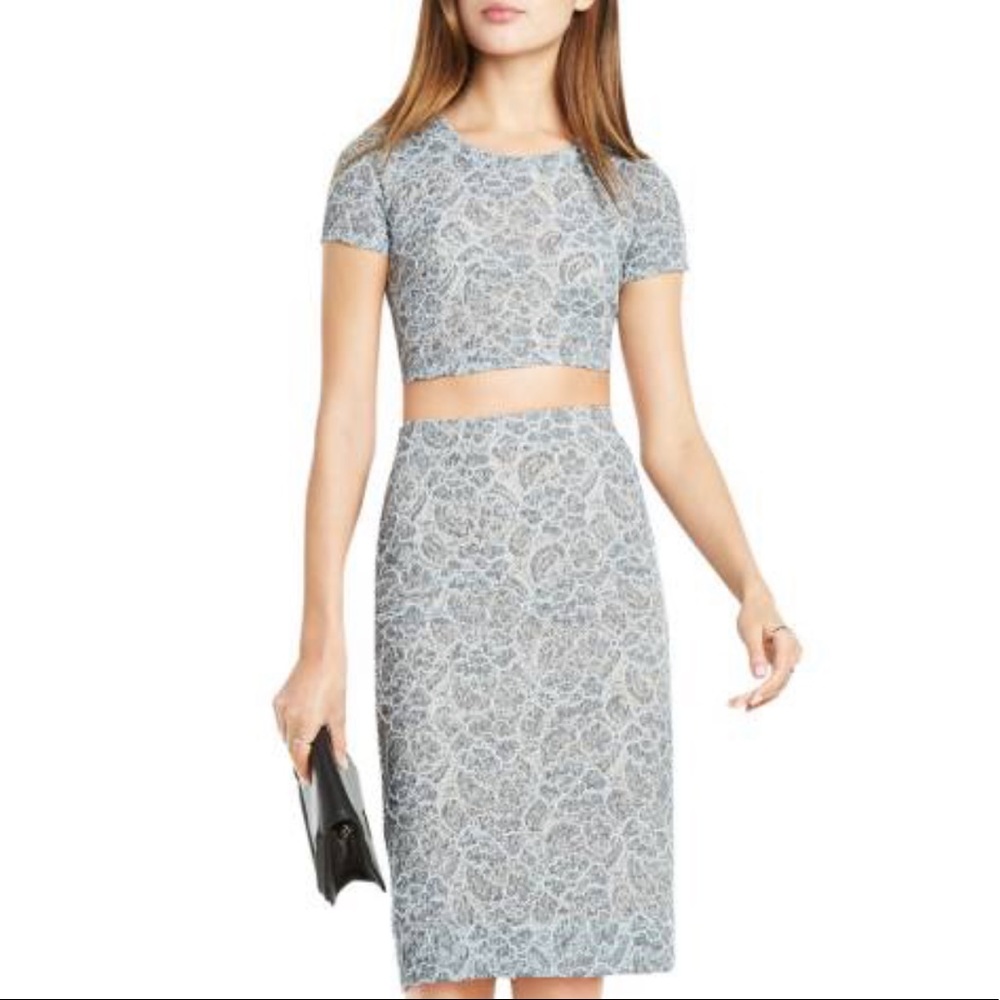BCBGMaxAzria Bridette Floral Lace Two-Piece Dress